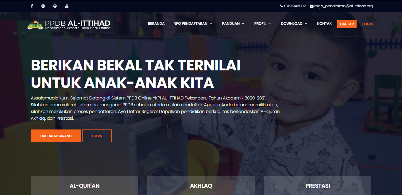 Tata Cara Pendaftaran PPDB Online YKPI AL-ITTIHAD